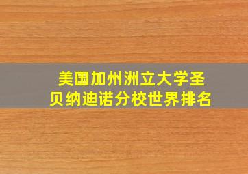 美国加州洲立大学圣贝纳迪诺分校世界排名