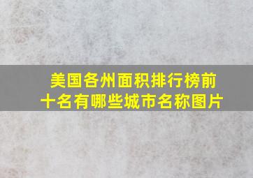 美国各州面积排行榜前十名有哪些城市名称图片