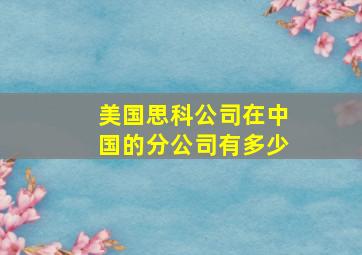 美国思科公司在中国的分公司有多少