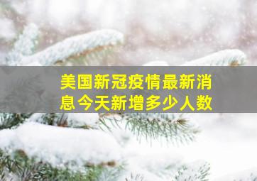 美国新冠疫情最新消息今天新增多少人数