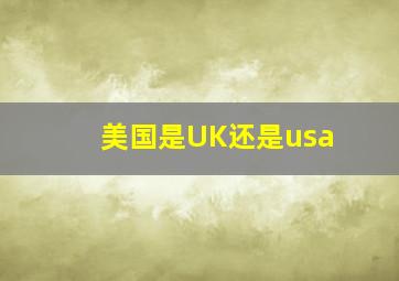 美国是UK还是usa