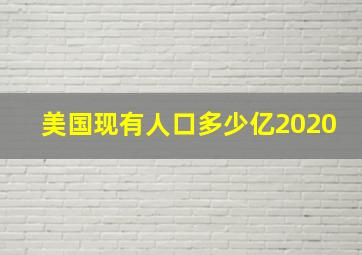 美国现有人口多少亿2020