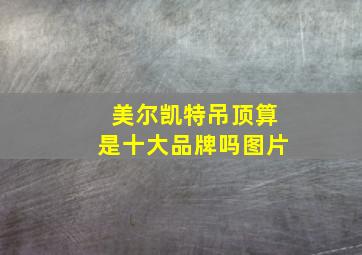 美尔凯特吊顶算是十大品牌吗图片