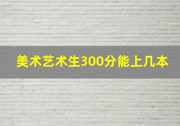 美术艺术生300分能上几本