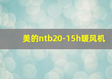 美的ntb20-15h暖风机