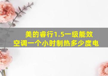 美的睿行1.5一级能效空调一个小时制热多少度电