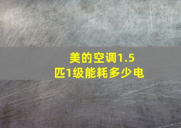 美的空调1.5匹1级能耗多少电