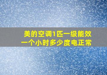 美的空调1匹一级能效一个小时多少度电正常