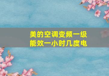 美的空调变频一级能效一小时几度电