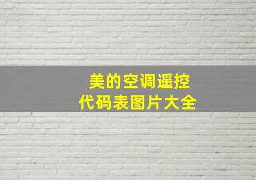 美的空调遥控代码表图片大全