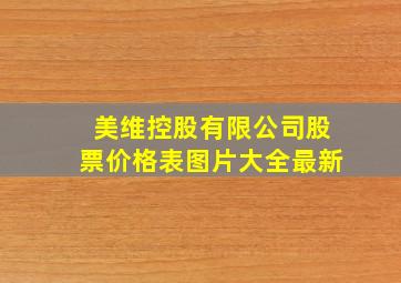 美维控股有限公司股票价格表图片大全最新