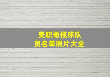 美职橄榄球队员名单照片大全