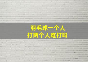 羽毛球一个人打两个人难打吗