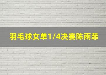 羽毛球女单1/4决赛陈雨菲