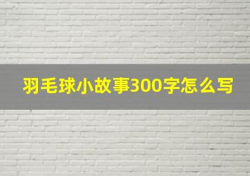 羽毛球小故事300字怎么写