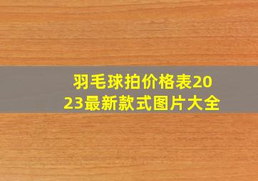 羽毛球拍价格表2023最新款式图片大全