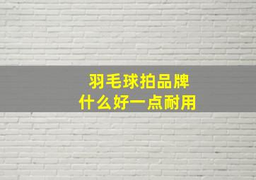 羽毛球拍品牌什么好一点耐用