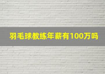 羽毛球教练年薪有100万吗