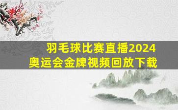 羽毛球比赛直播2024奥运会金牌视频回放下载