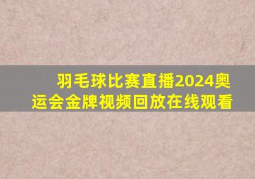 羽毛球比赛直播2024奥运会金牌视频回放在线观看