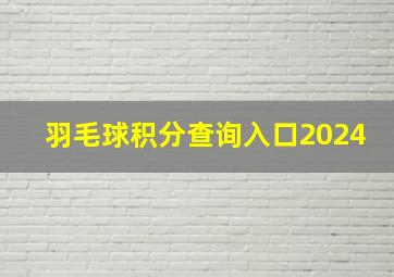 羽毛球积分查询入口2024