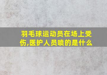 羽毛球运动员在场上受伤,医护人员喷的是什么