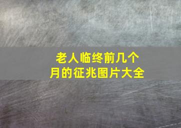 老人临终前几个月的征兆图片大全