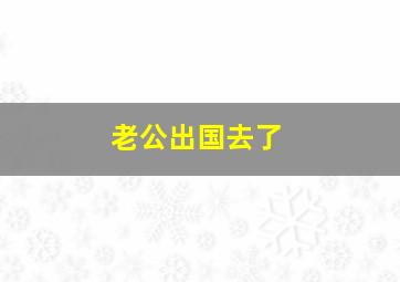 老公出国去了