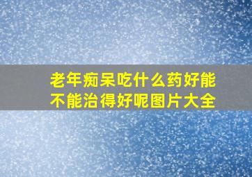 老年痴呆吃什么药好能不能治得好呢图片大全