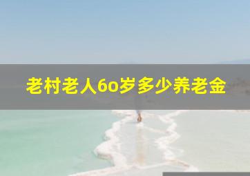 老村老人6o岁多少养老金