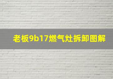 老板9b17燃气灶拆卸图解