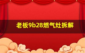 老板9b28燃气灶拆解