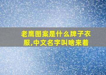 老鹰图案是什么牌子衣服,中文名字叫啥来着