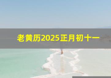 老黄历2025正月初十一