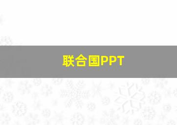 联合国PPT