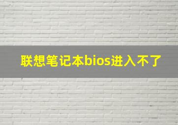 联想笔记本bios进入不了