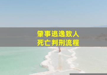 肇事逃逸致人死亡判刑流程