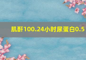 肌酐100.24小时尿蛋白0.5