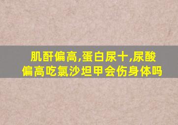 肌酐偏高,蛋白尿十,尿酸偏高吃氯沙坦甲会伤身体吗