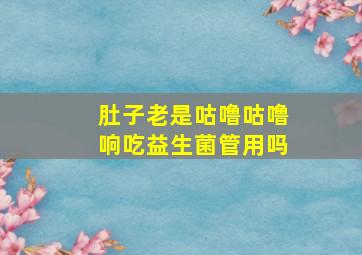 肚子老是咕噜咕噜响吃益生菌管用吗