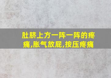 肚脐上方一阵一阵的疼痛,胀气放屁,按压疼痛