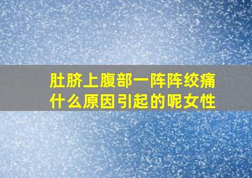 肚脐上腹部一阵阵绞痛什么原因引起的呢女性