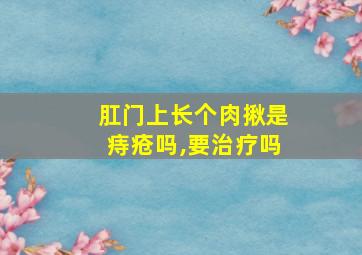 肛门上长个肉揪是痔疮吗,要治疗吗