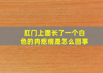 肛门上面长了一个白色的肉疙瘩是怎么回事