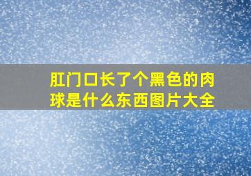 肛门口长了个黑色的肉球是什么东西图片大全