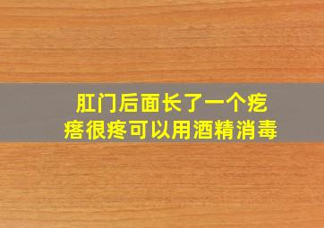 肛门后面长了一个疙瘩很疼可以用酒精消毒