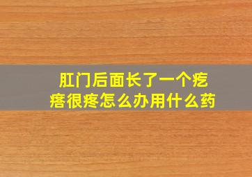 肛门后面长了一个疙瘩很疼怎么办用什么药