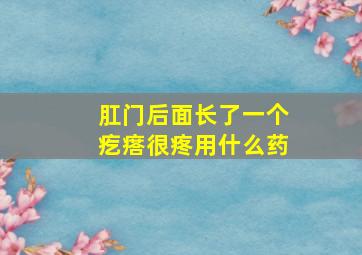 肛门后面长了一个疙瘩很疼用什么药