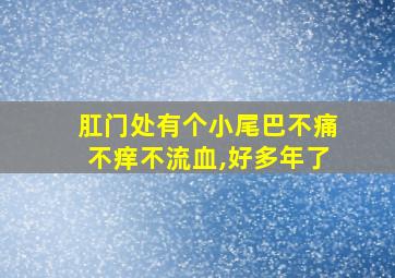 肛门处有个小尾巴不痛不痒不流血,好多年了