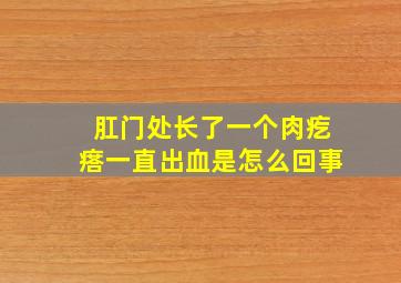 肛门处长了一个肉疙瘩一直出血是怎么回事